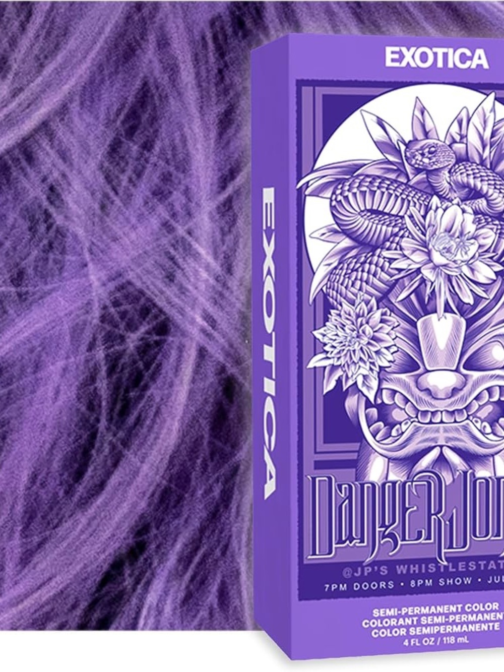 Semi-Permanent Light Purple Hair Color - Danger Jones Exotica